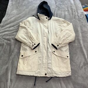 Pacific Trail Jacket Womens Medium White Hooded Outdoor Coat London Fog Division